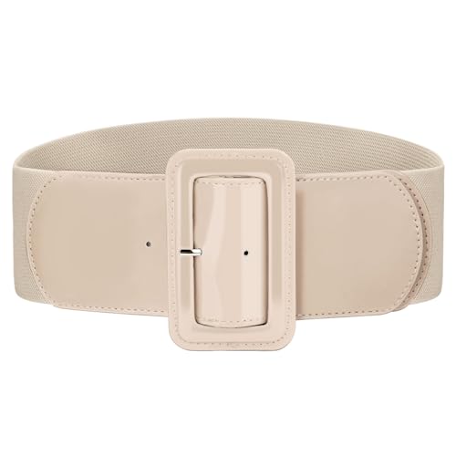 Image of VONMELLI Stretchy Wide Women Belts Elastic Vintage Belts for Women Fashion Ladies Waist Belt for Dress