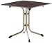 Produktbild SIEGER 3130-60 Boulevard-Klapptisch mit vivodur-Platte 80x80 cm, Stahlrohrgestell, Tischplatte Schieferdekor, Champagner/Schiefer Mocca