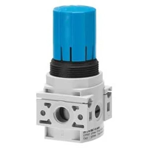 FESTO LR-1/4-DB-7-O-MINI 537643, PRESSURE REGULATOR, LR-DB SERIES, 1.5-10 BAR OPERATING PRESSURE, G1/4 PNEUMATIC CONNECTIONS, 44 MM WIDTH, G1/8 PRESSURE GAUGE CONNECTION, 1300 L/MIN STANDARD NOMINAL F
