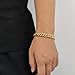 Solid 18K Gold Bracelet Suitable for both Men and Women, Miami Cuban Bracelet,Perfectly Blending Fashion and Luxury, adding Men's Charm,Valentine's Day (8.5 inch)