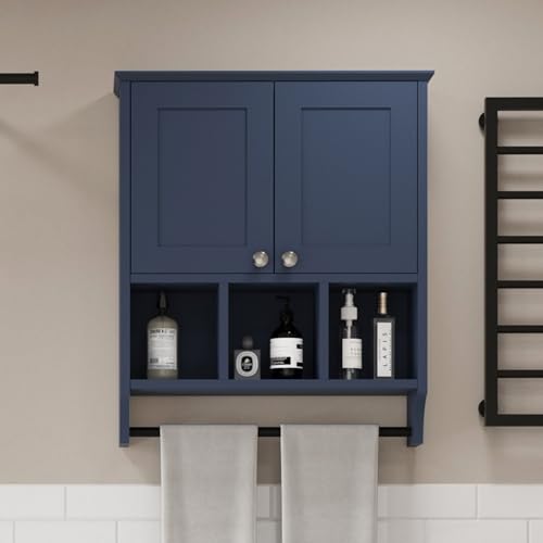 Medicine Cabinets, Bathroom Cabinet Wall Mounted 2-Door with 3 Op...