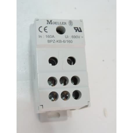 Bloque distribuidor Eaton BPZ-KB-6/160 monopolar de 160A con 6 terminales de salida