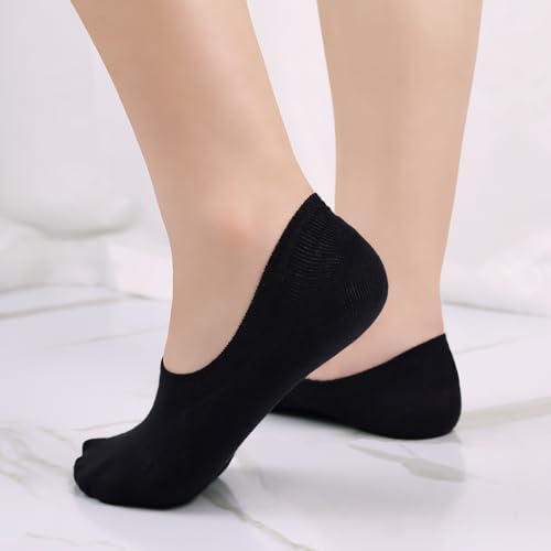 Womens No Show Socks Cotton Low Cut Non Slip Casual Invisible Loafer Liner Socks3