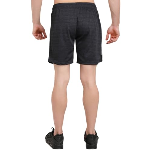 Image of NINQ Mens 2 Pack Polyester Yoga Short Men Summer Running Gym Sports Shorts with Pockets Shorts for Men (in, Alpha, M, Regular, Black)