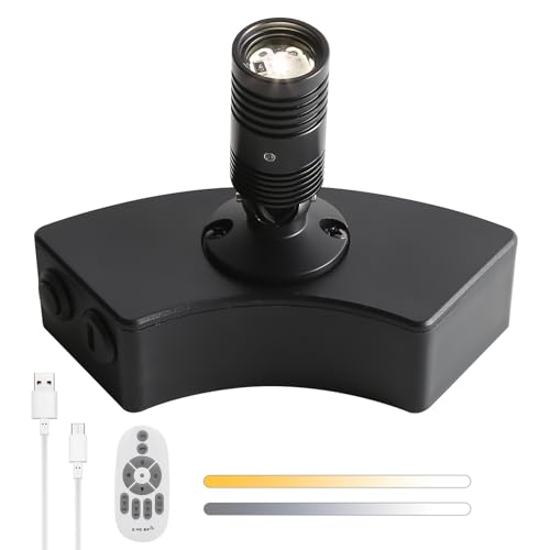 Image of Zoomable Spot Lights Indoor, Wireless 3300mAh Rechargeable Spotlight, Uplights Indoor with Remote Dimmable, 3CCT & Timer, Uplighting for Accent Lighting, Plant, Tree, Artwork,Pictures (1 Pack)