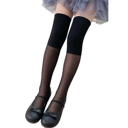 Girls School Socks Infants High Tube Socks Fashionable Solid Long Stockings for Uniform and Parties