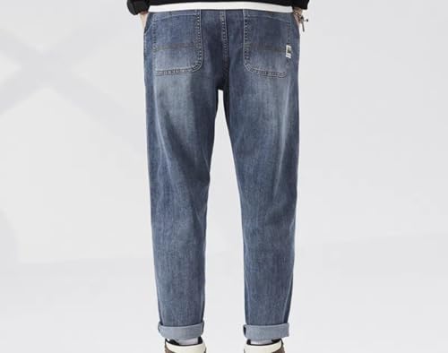 Jeans Pants Trouser Denim Spring and Autumn Versatile Nine Point Cowboy Men's Micro Loose Casual Cone Shaped4