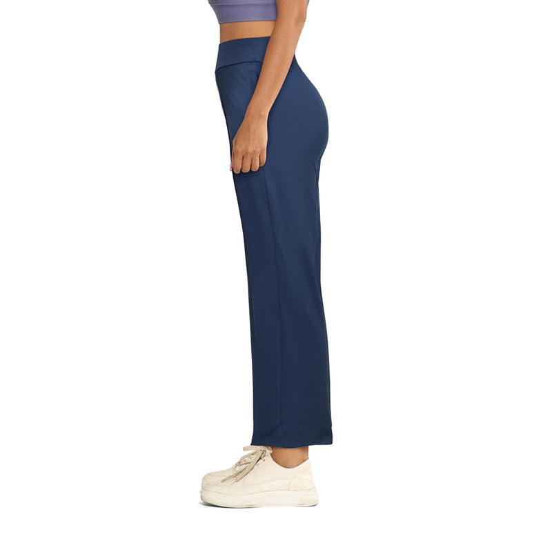 BlissClub Ultimate Wide Leg Pants for Women, Stretchable Trousers for Women Formal Wear with High Waist and 2 Pockets 1