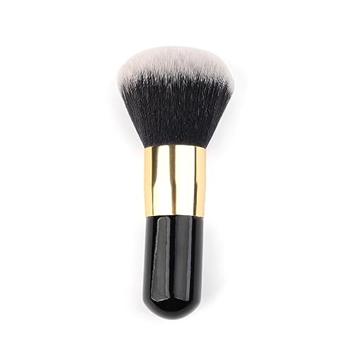 Mikinona Oval Shape Flat Brush Makeup Foundation Brush Applicator Beauty Tools Gold Black