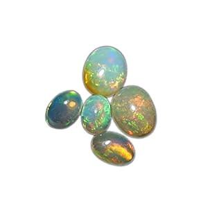 Myhealingworld AAA Quality Calibrated Natural Ethiopian Opal Mix Size Box (BOX 1 – (4×6 = 3 stone) (6x8mm = 2 stone))