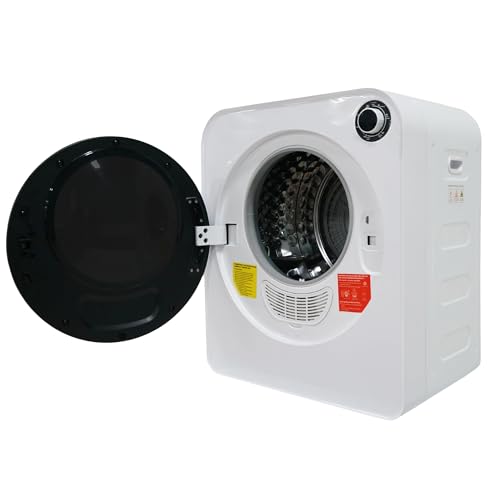 ECLIVON Secadora de Evacuación 4 kg con 4 Programas, Carga Frontal Secadora de Ropa 830 W, Montable en la Pared Secadora de Ropa con Tambor Inox, para Piso, Casa, Mobil Home, 59,5x49,5x41,5 cm, Blanco