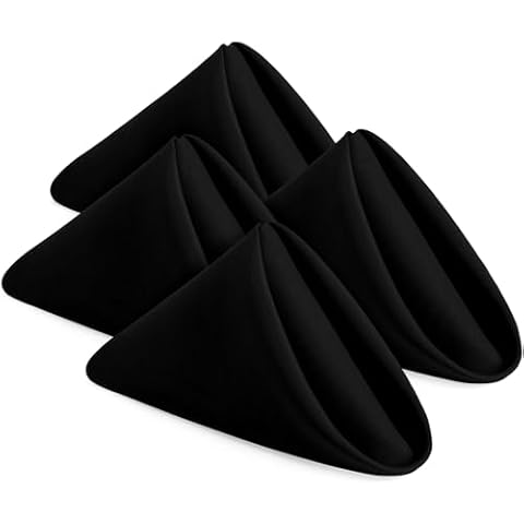 KICHLY 24 Pack Black Cloth Napkins Cover