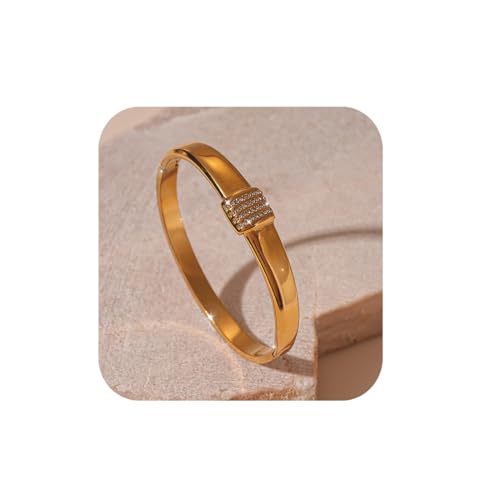 Gold Bracelets for Women Non Tarnish, Waterproof Gold Bangle Bracelets for Women with Sparkling CZ, 14K Gold Bracelets for Women, Stylish Jewelry, Bracelets for Women Trendy Gift