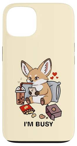 Funny Lynx Im Busy Boba eB[ XibN  j̎q ̎q LbY X}zP[X iPhone 13 p