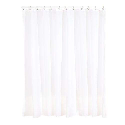 Rideau de douche blanc 180x200 en polyester MSV lavable pour baignoire - 3