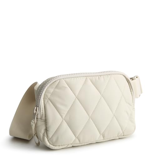 Vera Bradley Women's Featherweight Woodward Small Belt Bag, Pumice Stone, One Size