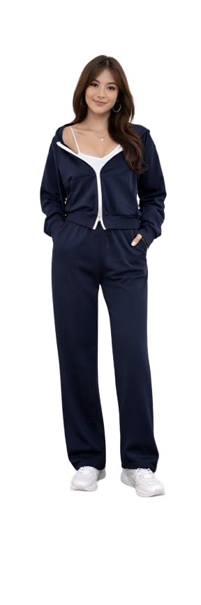 lugrantha Women’s Summer Cordset – Comfortable, Lightweight Top and Bottom Set for Casual, Everyday, and Lounge Wear (IN, Alpha, L, Regular, Blue)-picture-11