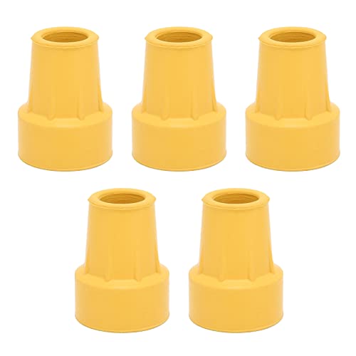 5 Pcs Single Angle Cane Tips 3/4 Inch Imitation Tire Structure Preservative Nonslip Rubber 19mm Crutch Tips for Hand Crutches