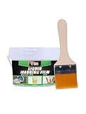 E-SDS Masking Liquid Tape, 16 fl.oz Masking Liquid, Transparent Peelable Coating for Window Painting, with a Brush