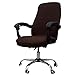 Housse De Chaise De Bureau avec Accoudoirs Extensible Housse Fauteuil De Bureau Démontable Housse Elastique pour Chaise D'ordinateur/Chaise Pivotante/Fauteuil De Bureau,Brown
