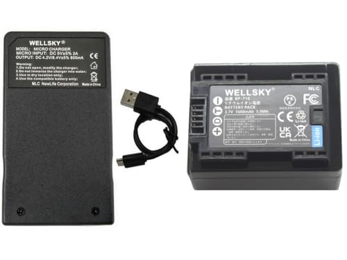 WELLSKY BP-718 BP-709 �݊��o�b�e���[ 1�� + CG-700 ���y�� USB Type C �݊��[�d�� �o�b�e���[�`���[�W���[ 1�� [ 2�_�Z�b�g ] [ �����i�Ɠ����悤�g�p�\ �����[�d��ŏ[�d�\ �c�ʕ\���\ ] �L���m�� 