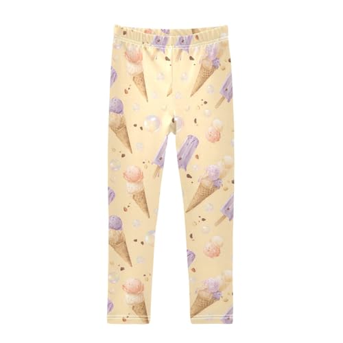 Ice Cream Bubbles Fantasy Girls Leggings Soft Stretch Workout Yoga Dance Pants for Kids Casual Tights