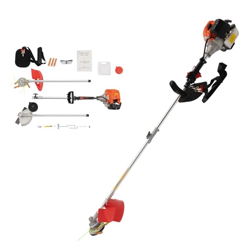 2-Stroke Gas Powered Weed Wacker, 33CC Cordless Lawn Edgers Lawn Edger Grass Eater Gas Powered Weed Wacker Brush Cutter Blade with Goggles for Agriculture Forestry Landscaping (33CC)