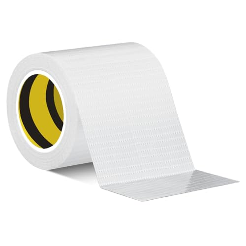 Fyrdm 80mm x 20m Cinta Americana Blanca, Reparar Toldo Descosido, Cinta para Reparar Toldos de Tela, Cintas Adhesiva Blanca Resistente, Cintas Reparadora Toldo, para Sellar, Reforzar, Reparación