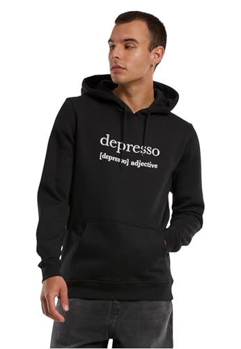 Mister Tee Depresso Hoody, Felpa con Cappuccio Uomo, Black,