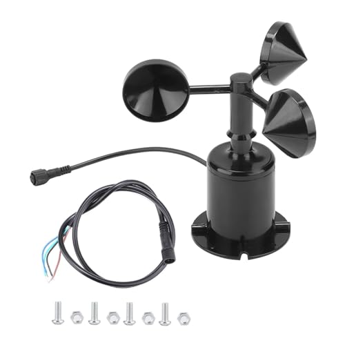 Wind Speed Sensor, Three Cups Wind Speed Sensor Anemometer, Wind Speed Transmitter, Environment Signal Output Wind Speed Sensor