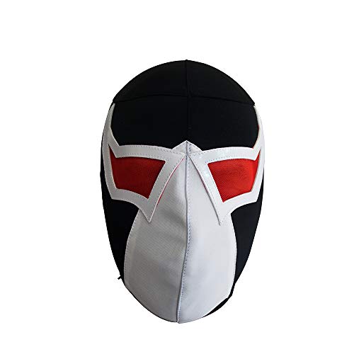 Bane Supervillian Batman Luchador Mask Adult Size Lucha Adult Mexican Wrestling Costume Wear Pro-Fit Lycra Mask Mascara de Luchador Ideal for Cosplay