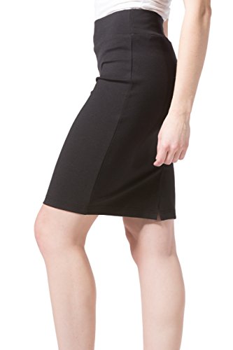 Fishers Finery Women's Ecofabric Ponte Pull On Stretch Above Knee Classic Pencil Skirt, Fitted3