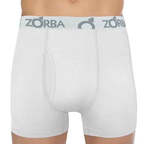 Kit 6 Cuecas Zorba Boxer com Abertura 848 Pto/Chu/Mho/Bco - M