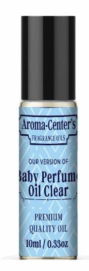 Aroma-Center Perfume para bebé aceite corporal transparente. Esencial para el cuerpo y todo tipo de piel (0.3 fl oz Roll-on)