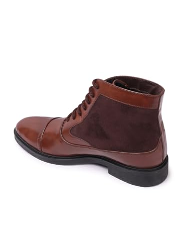 Image of Carlton London Men's Ankle Height Comfortable Lace-Up Round Boot