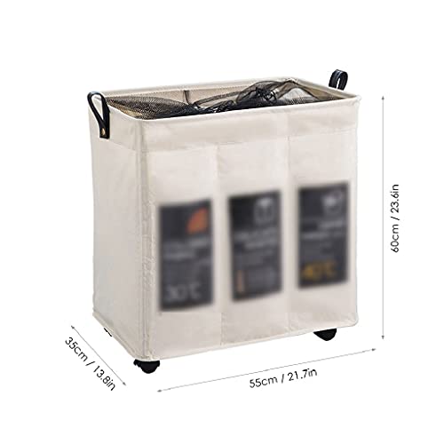 Foldable Laundry Basket Organizer for Dirty Clothes Laundry Hamper Large Sorter Folding Basket with Wheels Marriage