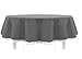Produktbild EXKLUSIV HEIMTEXTIL Gartentischdecke mit Fransen Tischdecke Classic Outdoor PVC Weichschaum rutschhemmend für Garten, Balkon, Terrasse 140x180 cm oval dunkelgrau