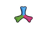 Petzip Tribone Pet Fetch Toy, Blue/Orange/Red/Green