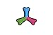 Petzip Tribone Pet Fetch Toy, Blue/Orange/Red/Green