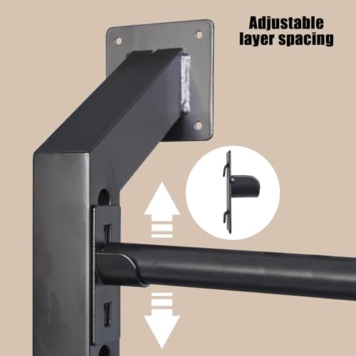 Estante de pared para rollos de tela y vinilos, organizador de metal ajustable que ahorra espacio 5