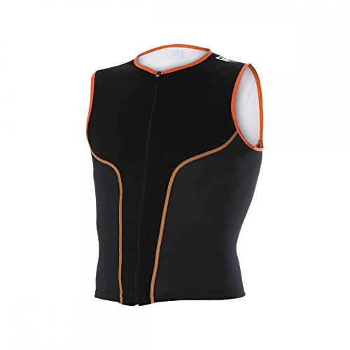 ZeroD iSinglet Homme Noir/orange vêtement de sport premium aux finitions thermocollées