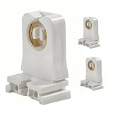 Non-shunted Turn Type T8 Lamp Holder,TWDRTDD UL Socket Tombstone for T10 T12 LED Fluorescent Tube Replacement, Medium Bi-pin G13 Socket for Programmed Start Ballasts (Pack of 3)
