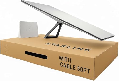 Starlink Gen 3 Standard Kit – Satellite Dish with Wi-Fi 6 Router – High-Speed, Low-Latency Internet for Rural Areas, Remote Homes, and Residential Use