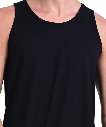 Image of Sleeveless Tank Top for Men | Plain Ring Spun Super Combed Bio-Washed Cotton