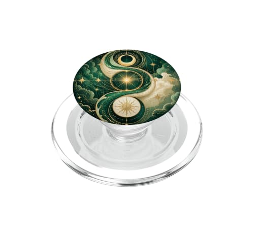 Yin Yang Céleste Soleil Lune Cosmique Balance Harmonie Ciel PopSockets PopGrip pour MagSafe