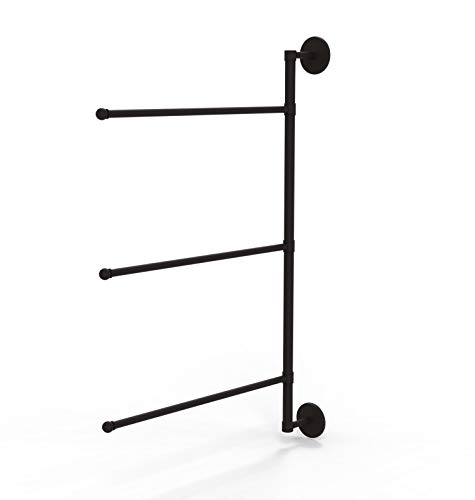 Allied Brass P1027/3/16/28 Prestige Skyline Collection 3 Swing Arm 28 Inch Vertical Towel Bar, 28