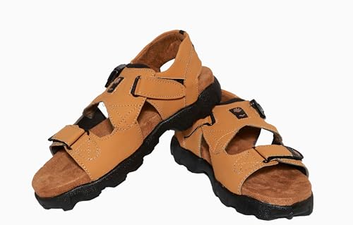 Image of Men's Suede Sports Sandals | Adjustable Strap Design | Lightweight Airmix Sole | Comfortable Sandals | Anti-Slip Casual Footwear | Desert-6