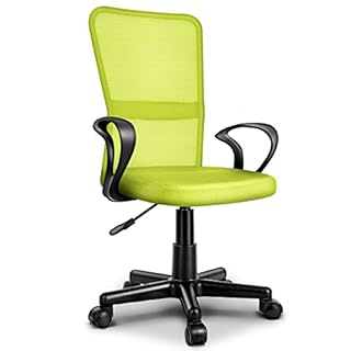 TRESKO® Sedia da Ufficio Sedia da scrivania Girevole con braccioli, Regolabile in Altezza, Sedile Imbottito, Sedia ergonomica, pistone Approvato SGS