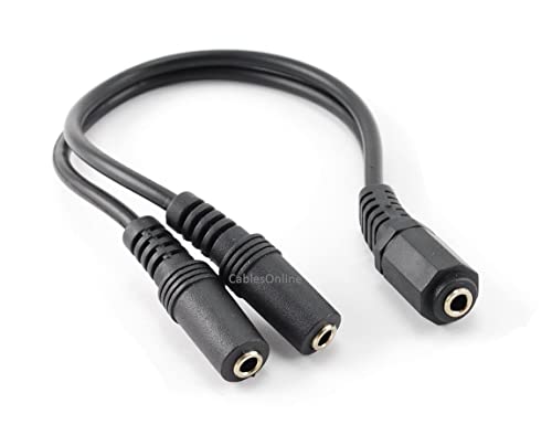 Cable divisor estéreo 3.5mm de 9 pulgadas miniatura 1