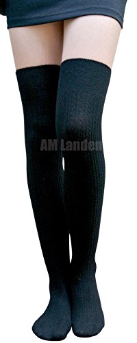 Wool Blend Knit Boot Socks Over Knee Socks Stylish Cotton Thigh Socks3